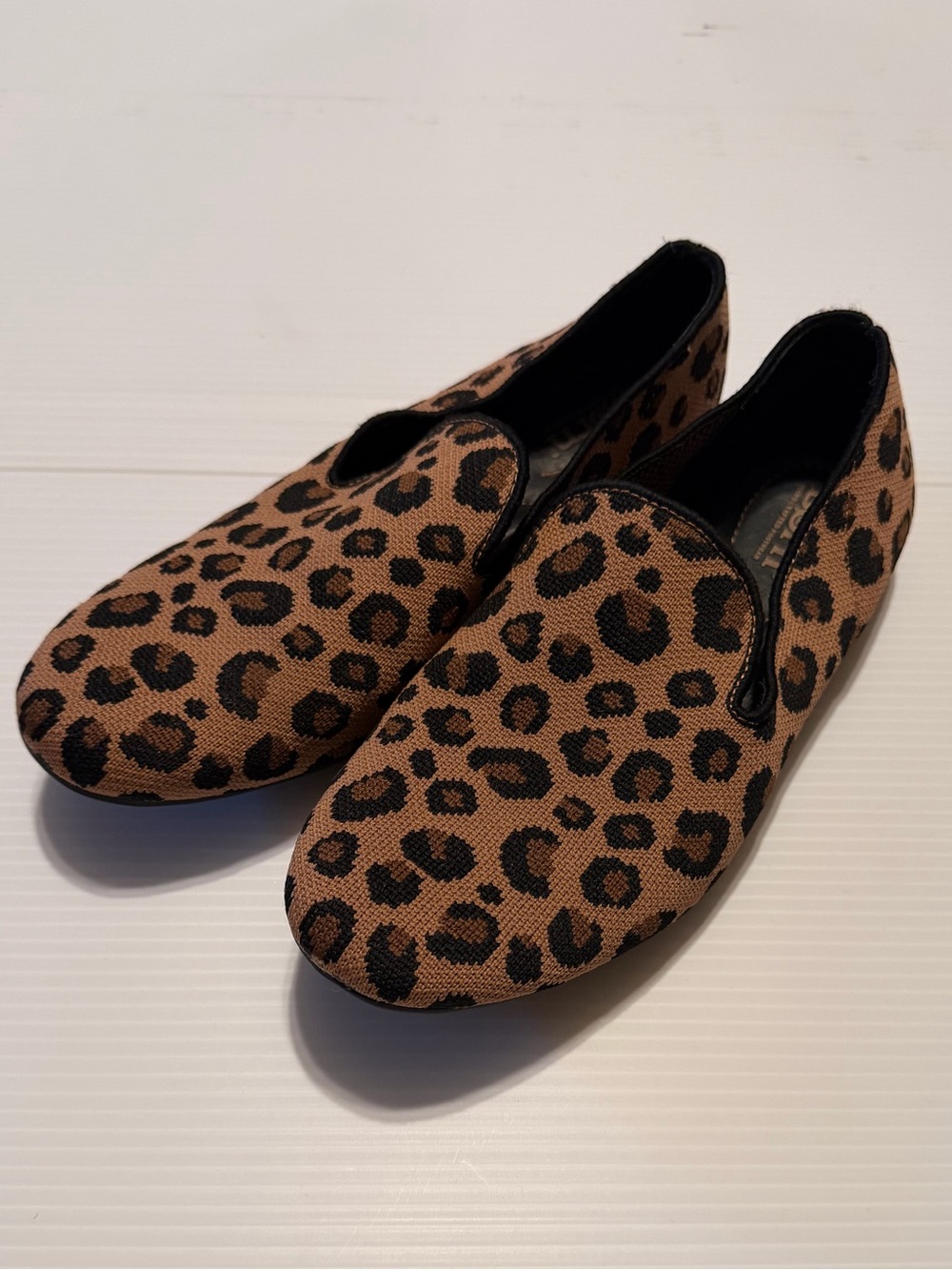 Born Leopard Print Slip-On Loafers in Brown and Black